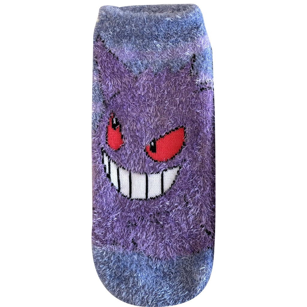Fluffy socks Gengar striped women's (23-25cm)
