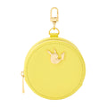 Genuine leather mini round pouch Pikachu