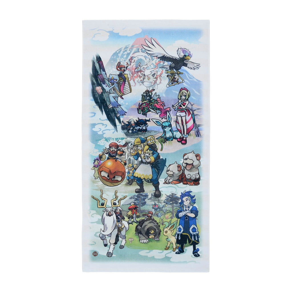 Pokemon Mini Bath Towel HISUI DAYS with colorful design from Japan