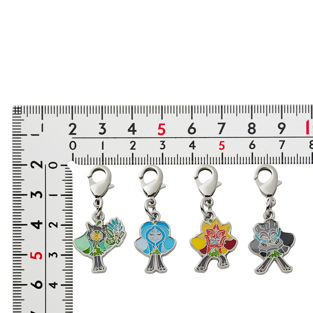 Pokemon Metal Charm 1017 Japan Exclusive, close-up of charm with authentic Pokemon Center packaging