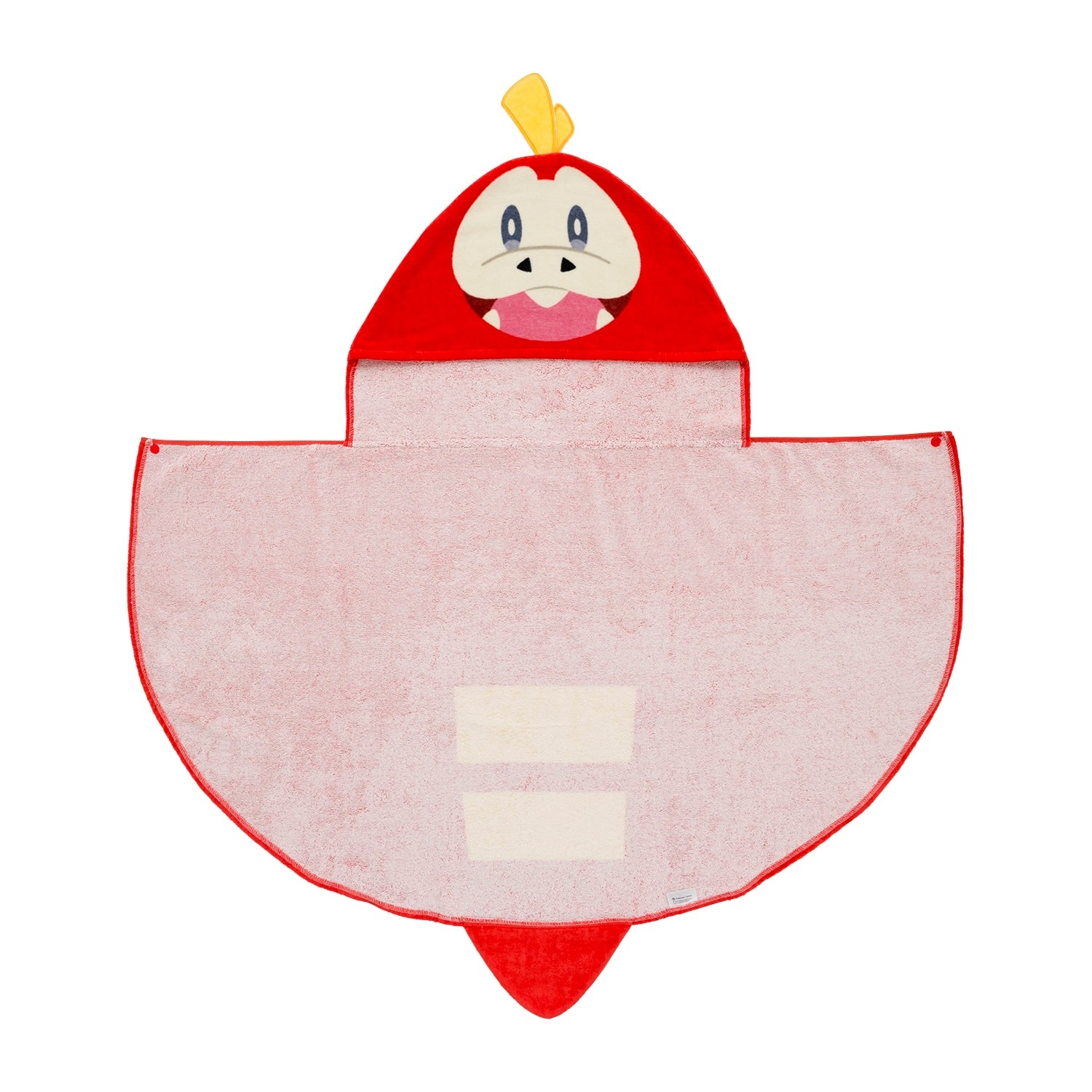 Pokemon Hogator hooded towel with tail from Japan, featuring colorful design