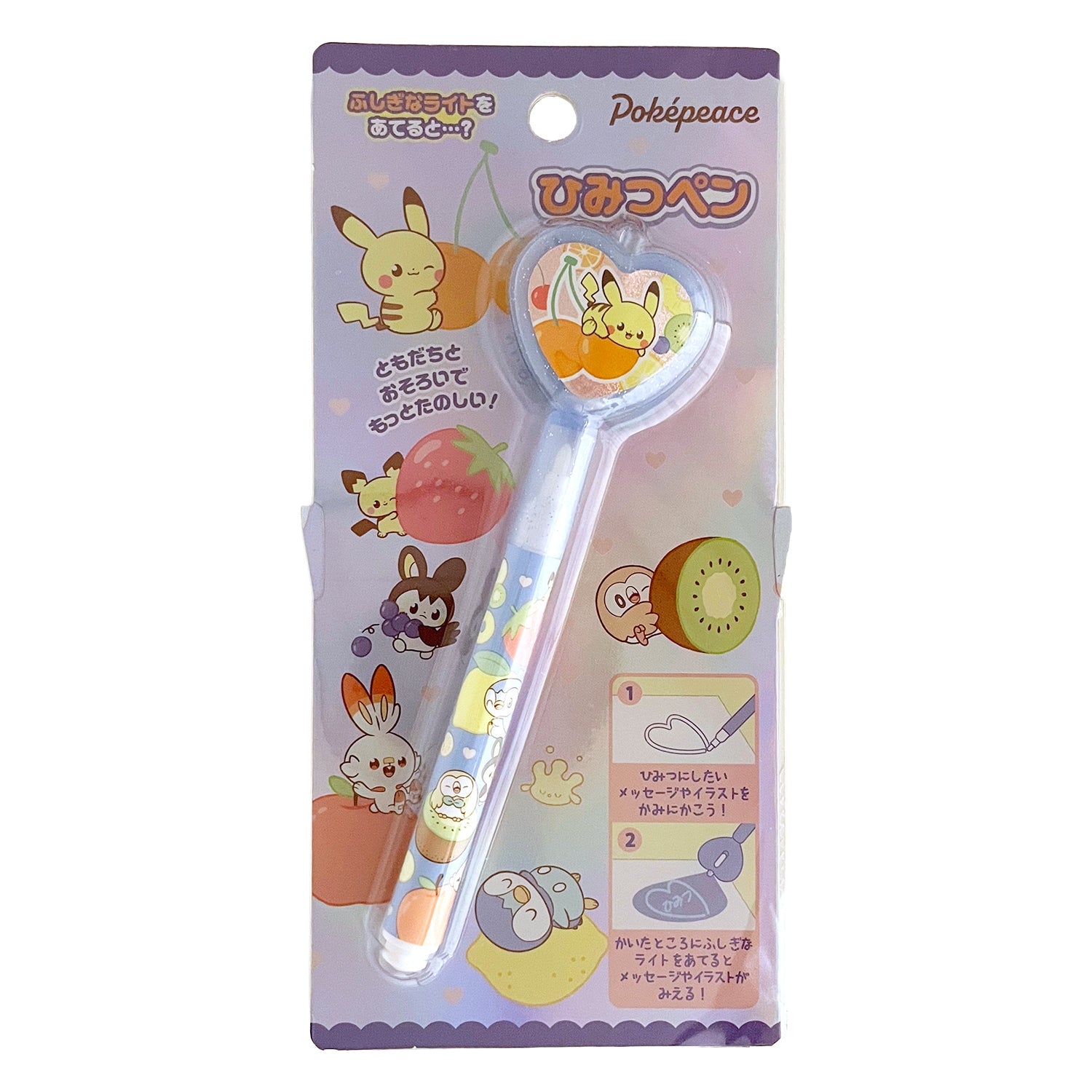 Secret Pen Poke Piece from Japan, featuring colorful Pokemon characters on a unique pen design
