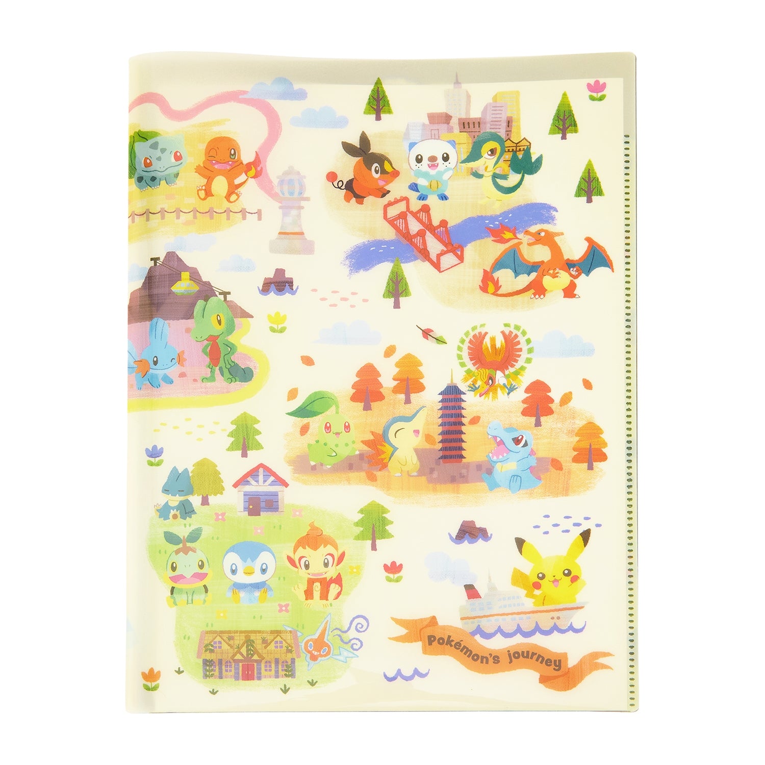 Three-sided clear file Pokémon’s journey