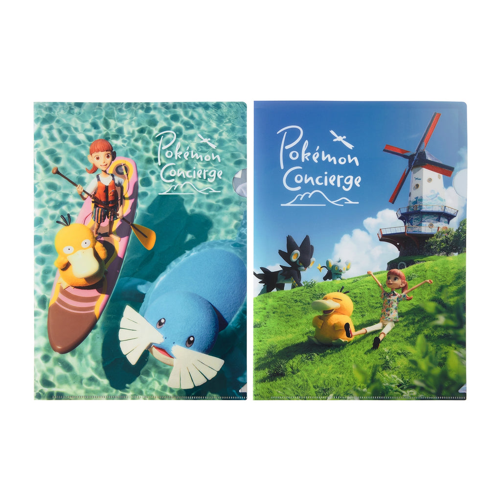 A4 clear file set of 2 Pokemon Concierge