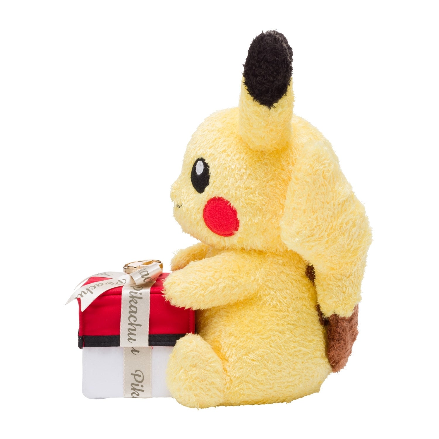 Japanese Pikachu plush toy with detailed face from Japan