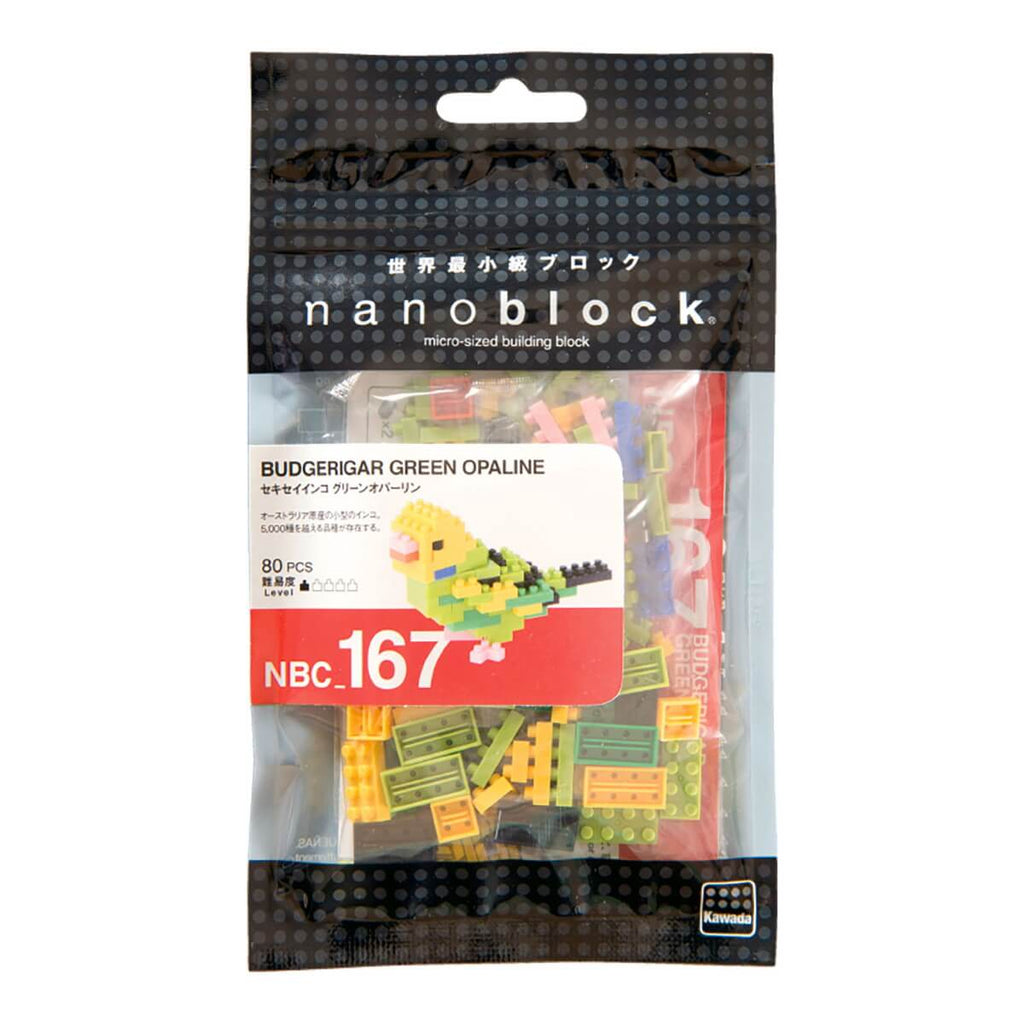 nanoblock budgie green opaline