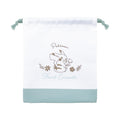 Antibacterial gusseted drawstring bag/FLORAL ENSEMBLE