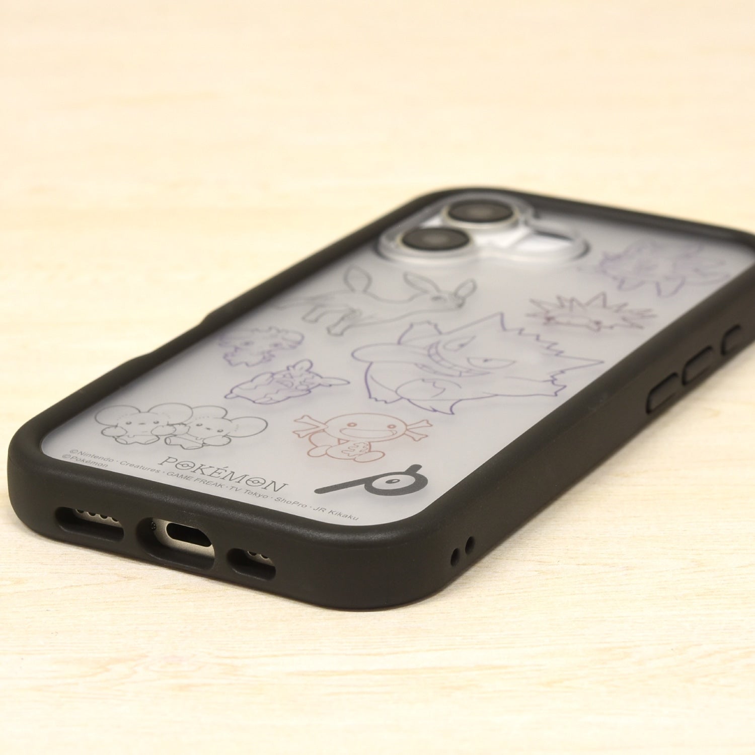iPhone16 compatible plump frame case black