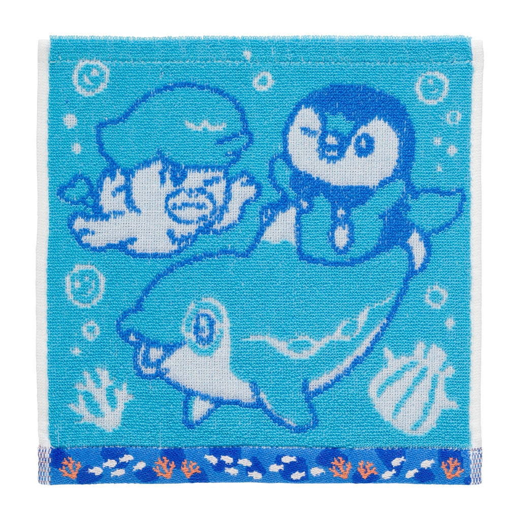 Pokémon hand towel with diving design from Japan, vibrant colors