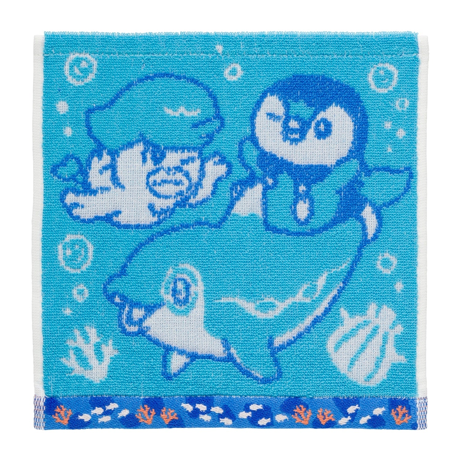 Pokémon hand towel with diving design from Japan, vibrant colors