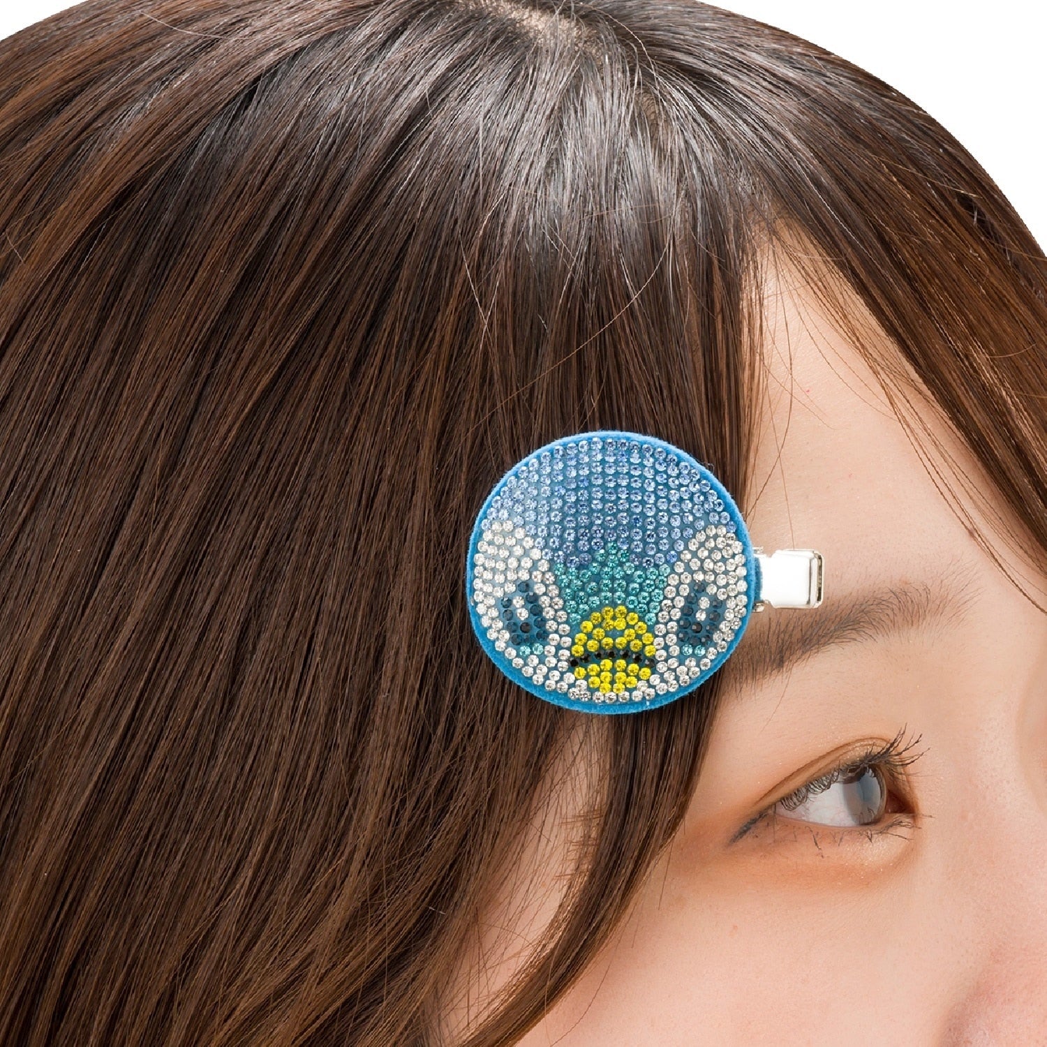 Close-up of Pokémon 25NICOLE Sparkling bangs clip Piplup, Japan made, high quality