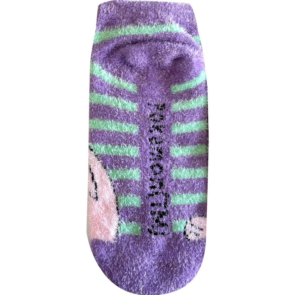 Fluffy socks Miu border women's (23-25cm)