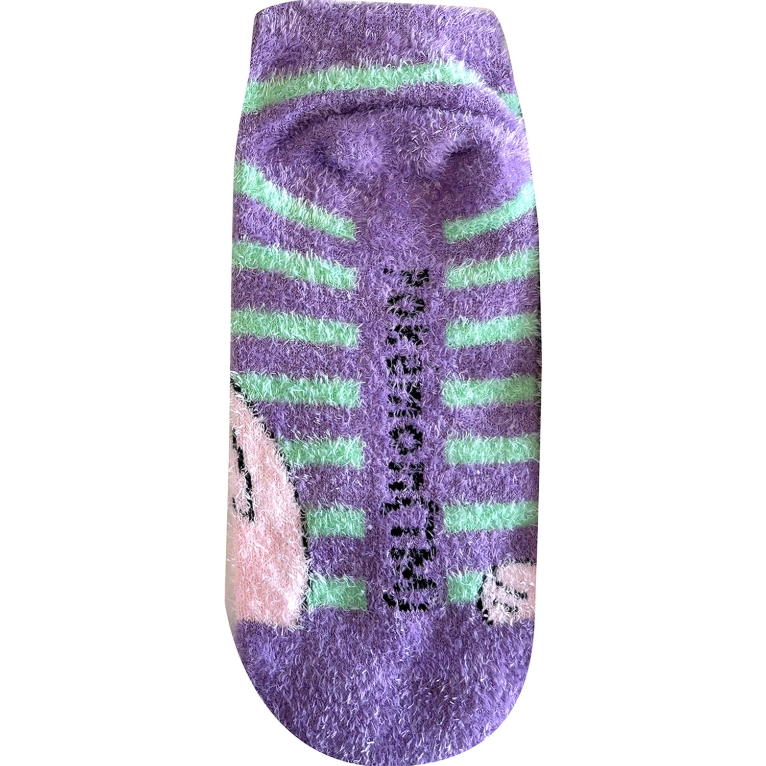 Fluffy socks Miu border women's (23-25cm)