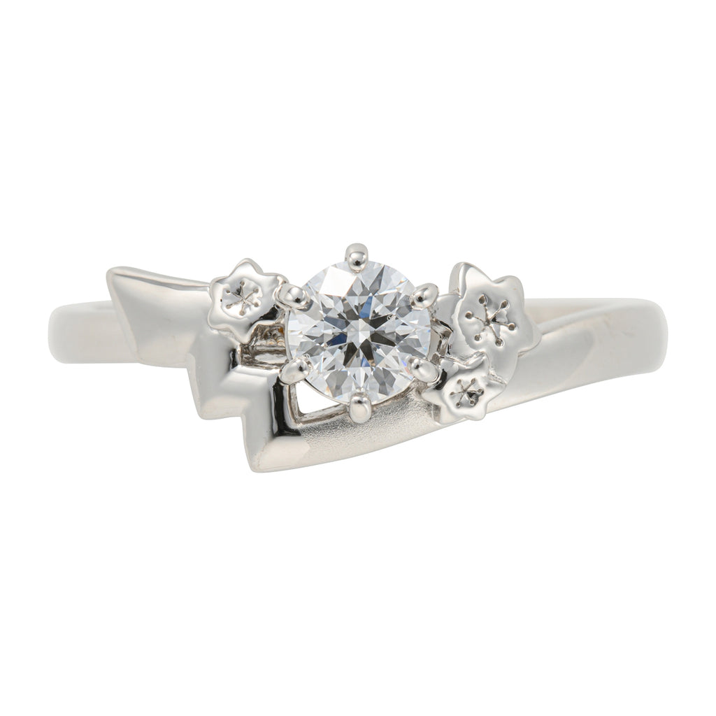 Pokémon Engagement Ring Pt950 with floral details from Japan