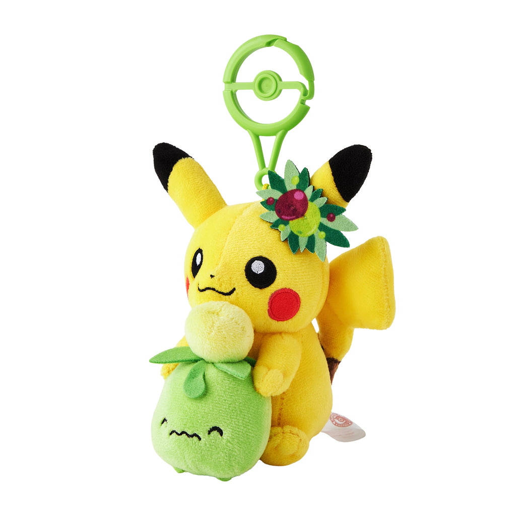 Pikachu & Smoliv Carabiner Mascot Plush – Pokémon Center Kagawa