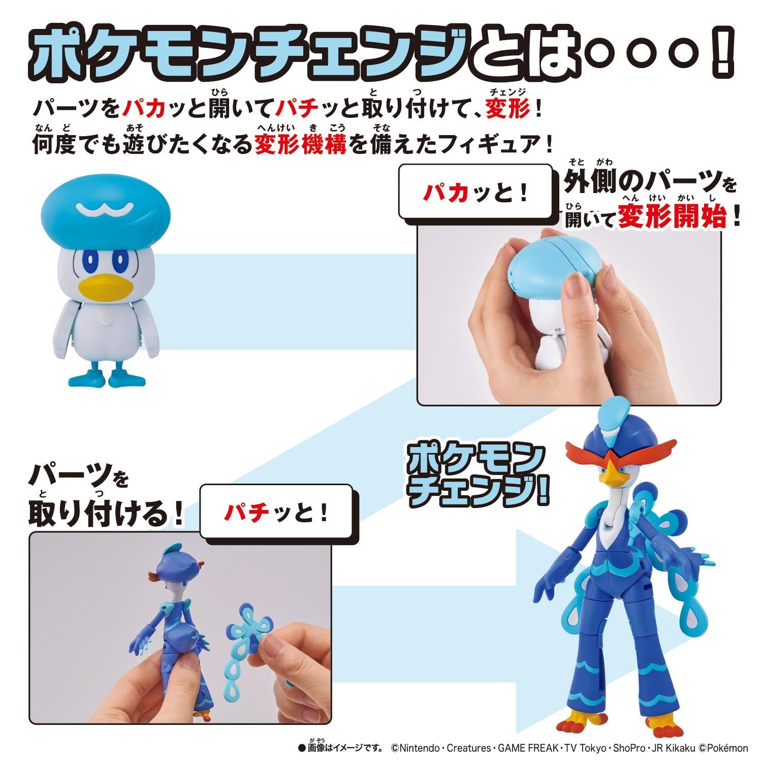 Authentic Japanese Pokemon Change Kwass/Wenival set, 51g