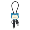 Multi-charging cable with mascot cover Snorlax