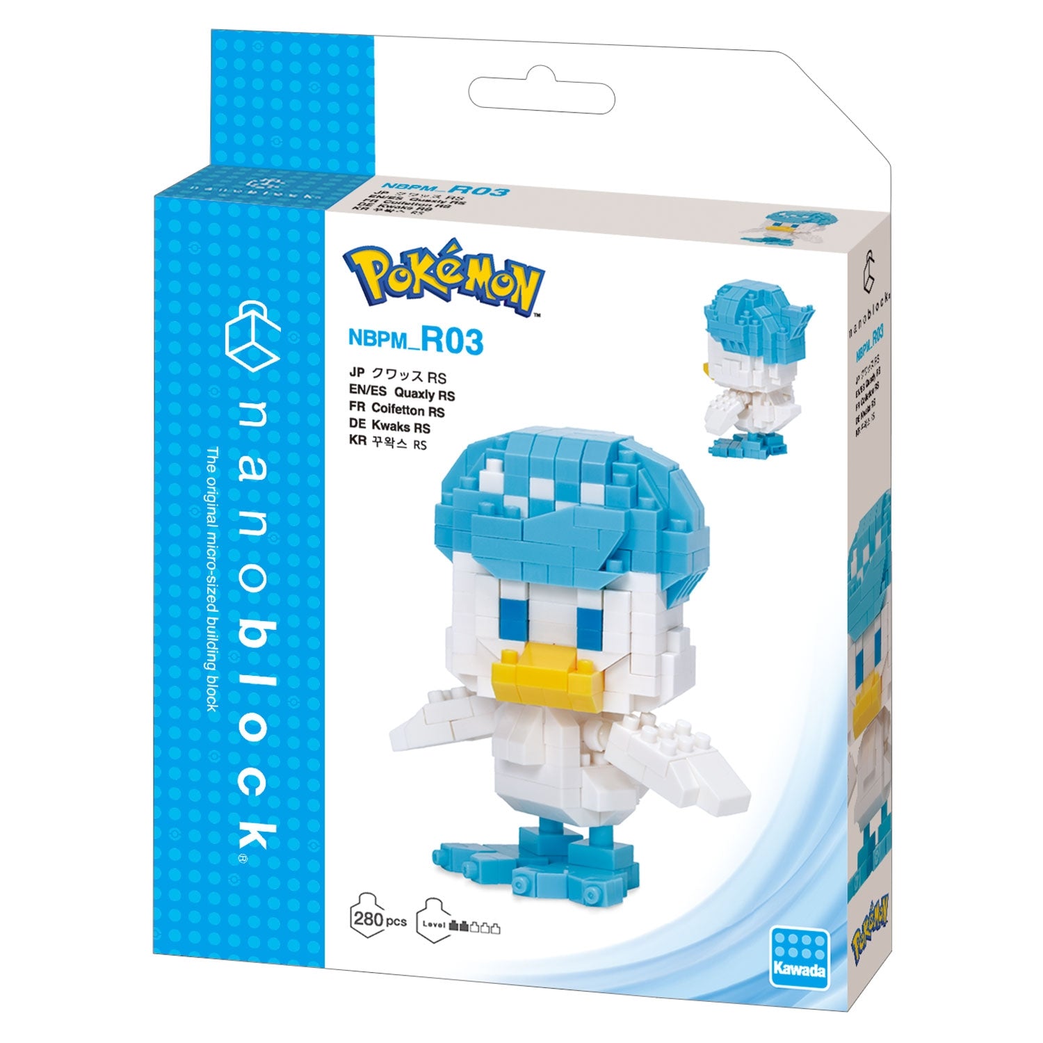 Nanoblock Kwass RS from Japan, detailed Pokemon figure