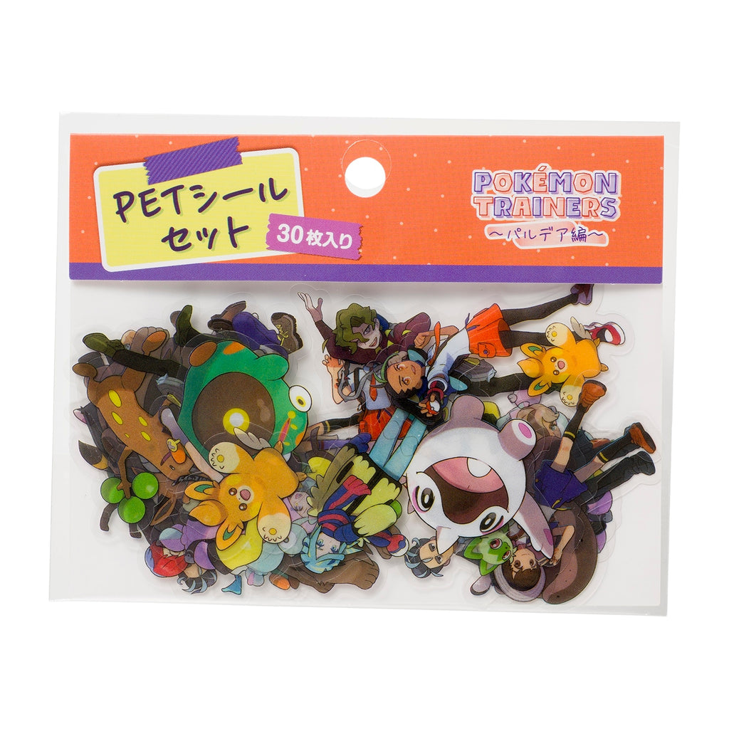 Pokemon Trainers Paldea sticker set from Japan, featuring colorful characters