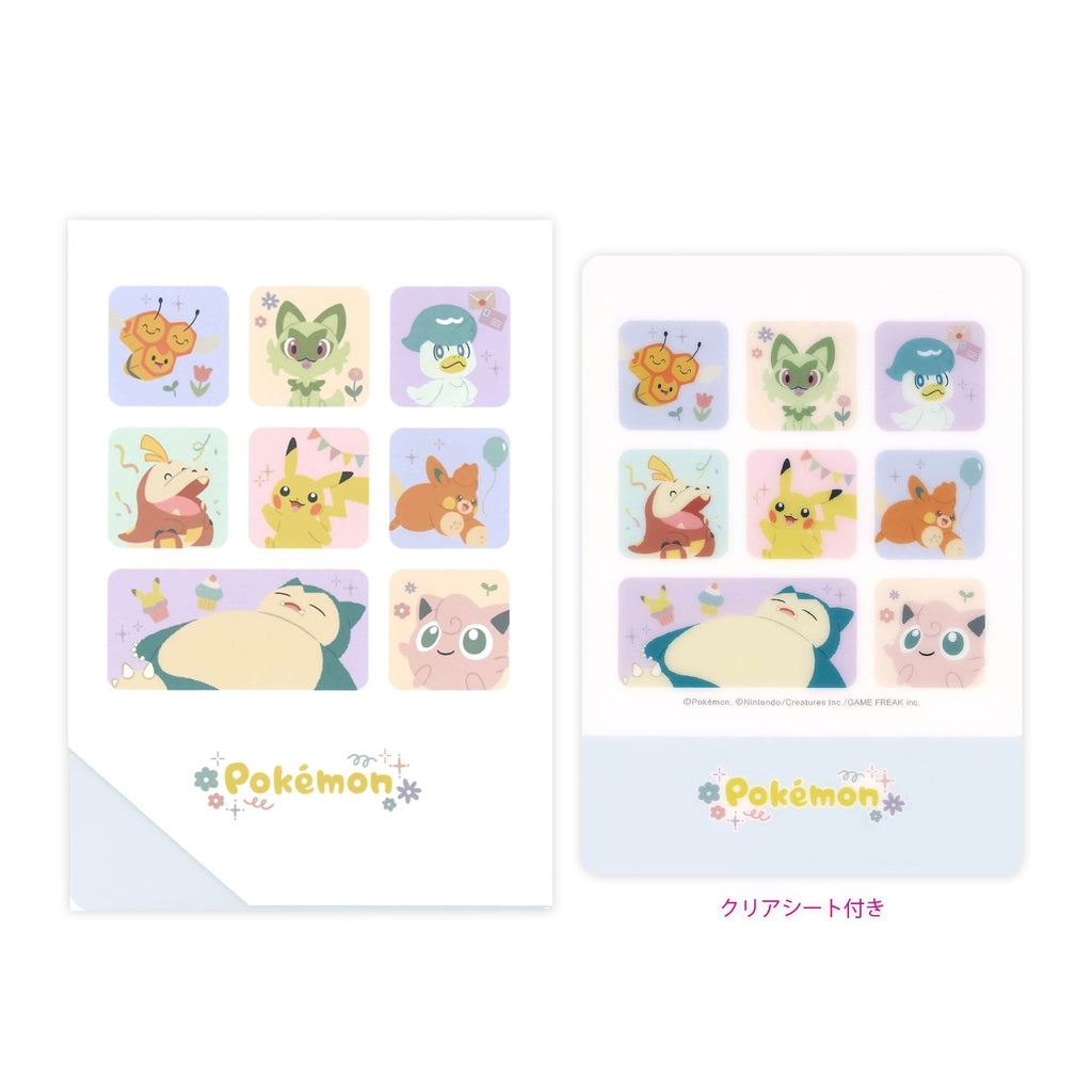 Pokemon Clear Sheet Memo with colorful design from Japan