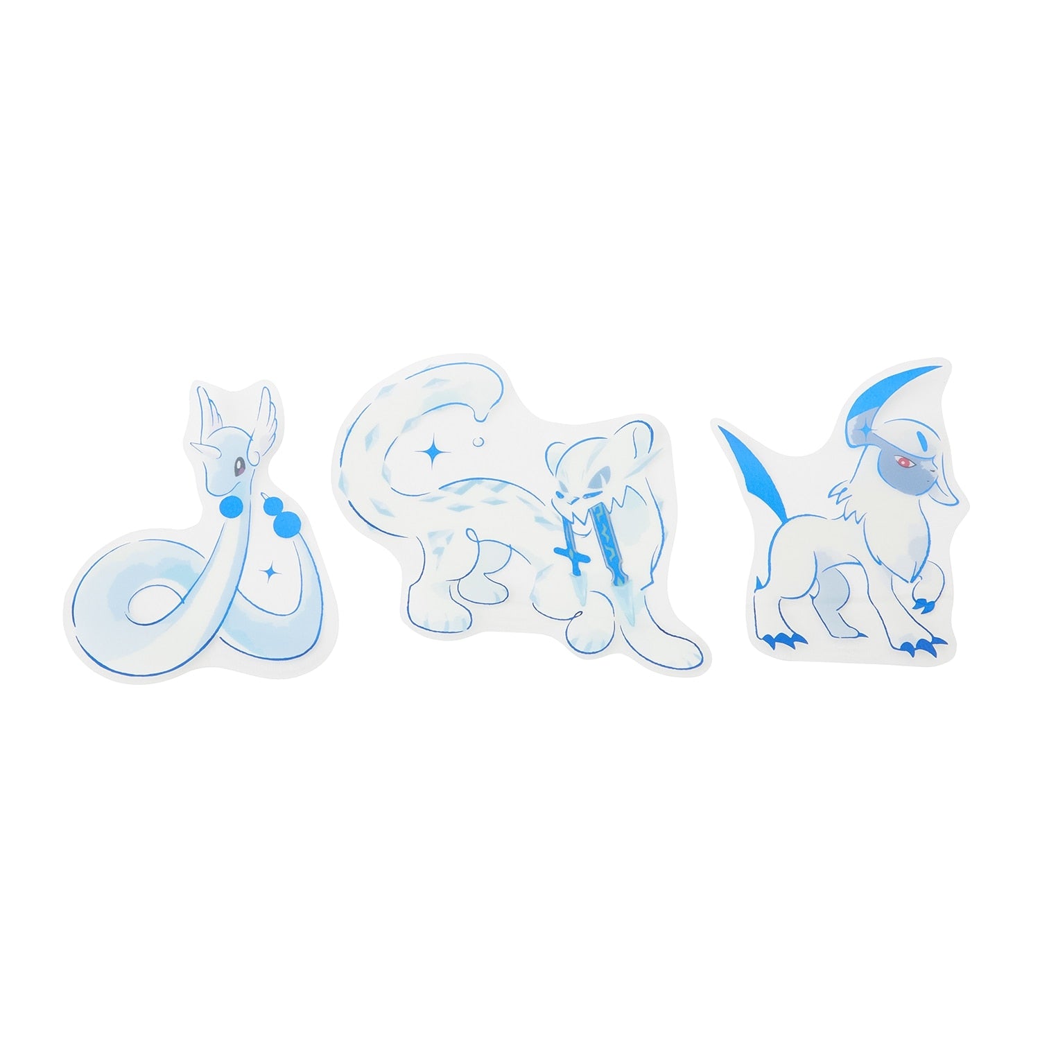 Set of 3 foil stamped stickers TERACOOL