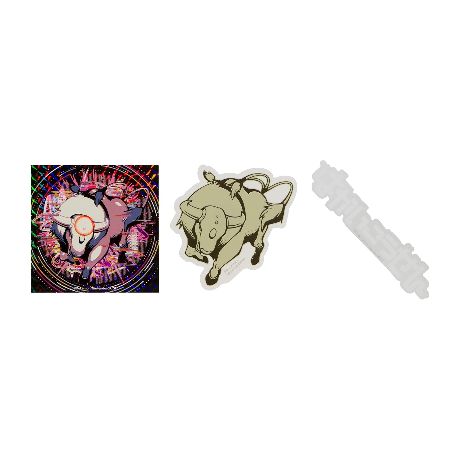 Tauros Pokemon sticker set from Japan, featuring Normal-type Wild Bull Pokemon