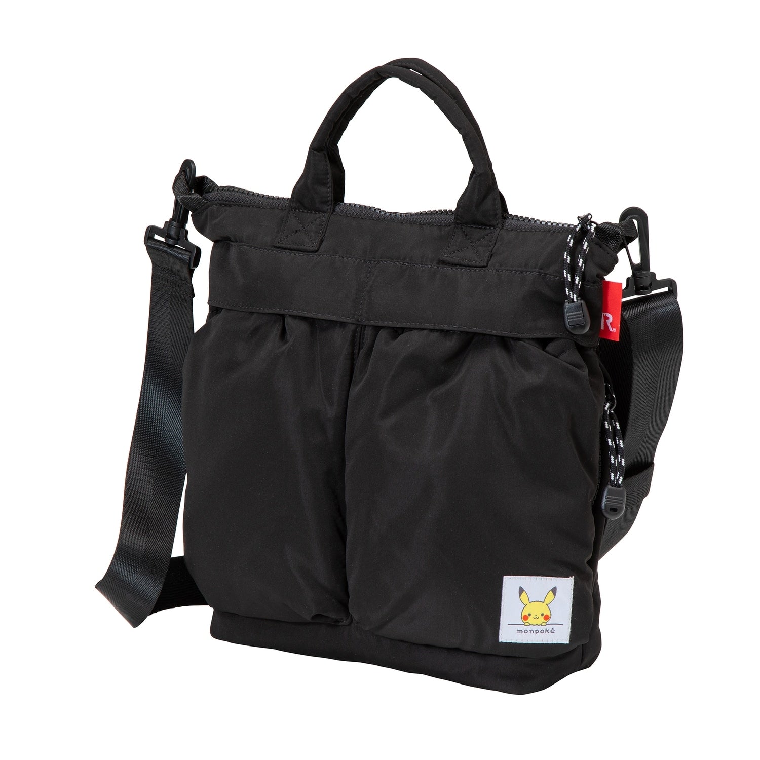 Monpoke Root Tote Square Puff Tote Black