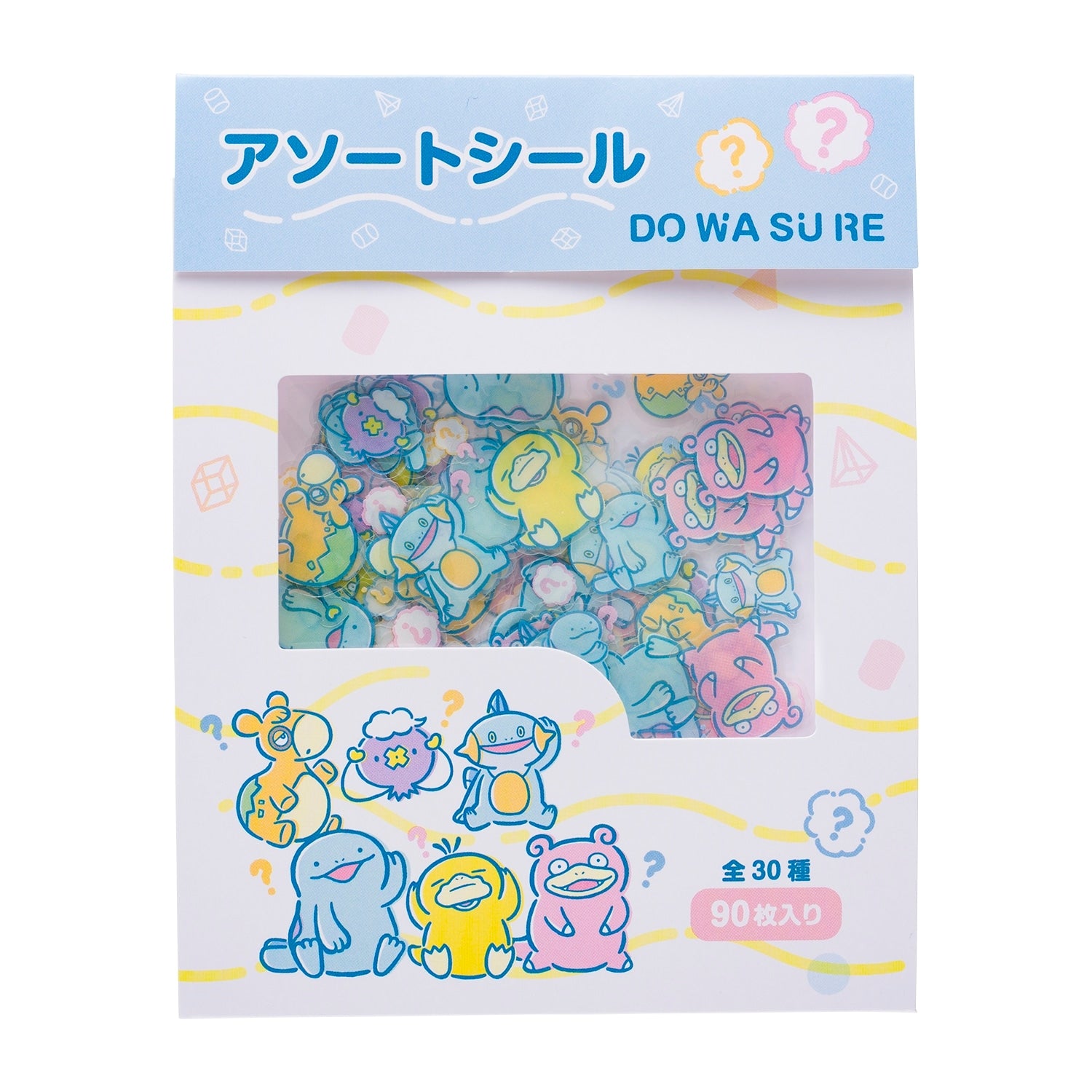 Assorted stickers DOWASURE from Japan, featuring colorful Pokemon characters