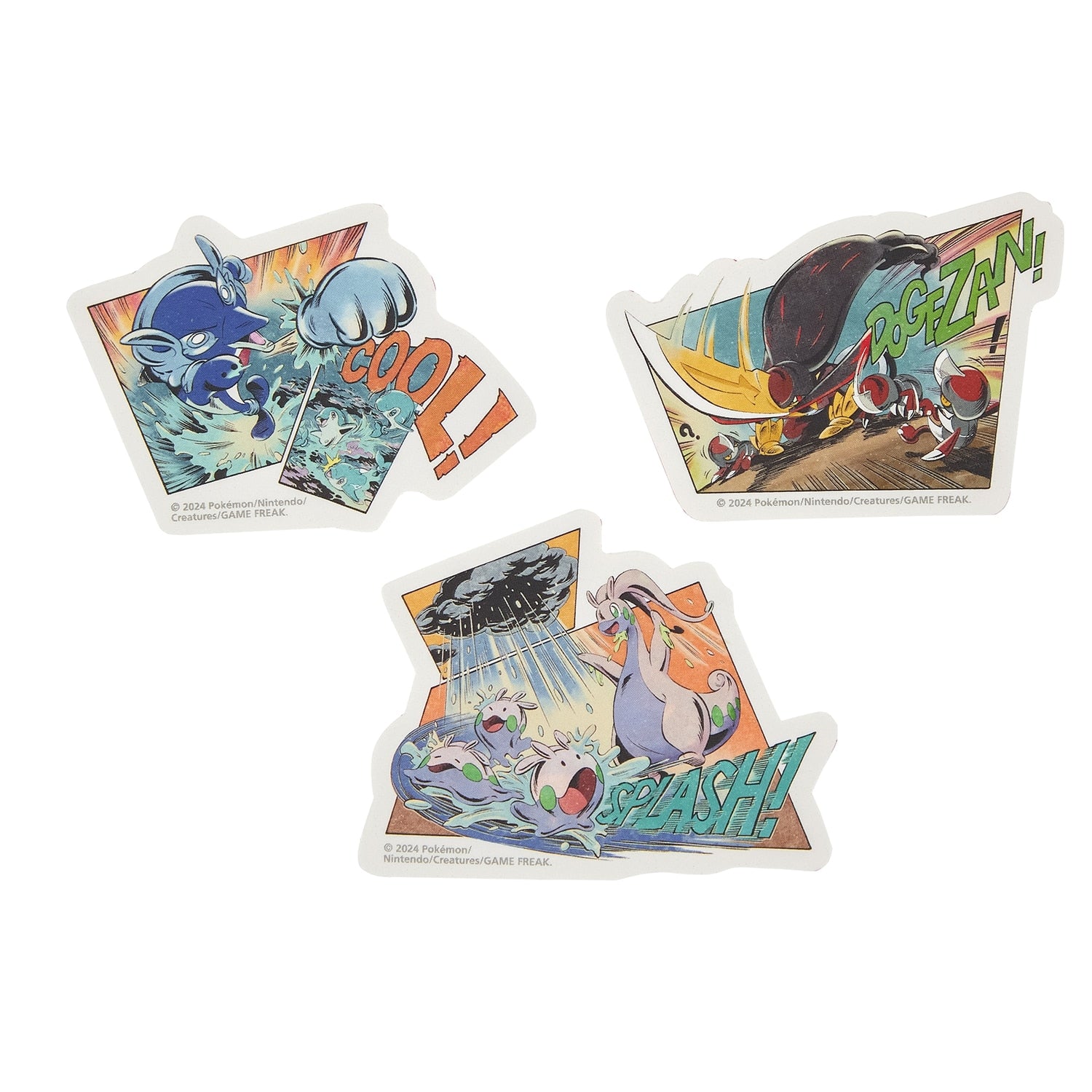 SECRET of MIGHT Irukaman & Dogezan & Numelgon die-cut sticker from Japan, featuring official Pokemon artwork