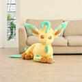 Leafeon plush lying down from Japan, life-size and cute