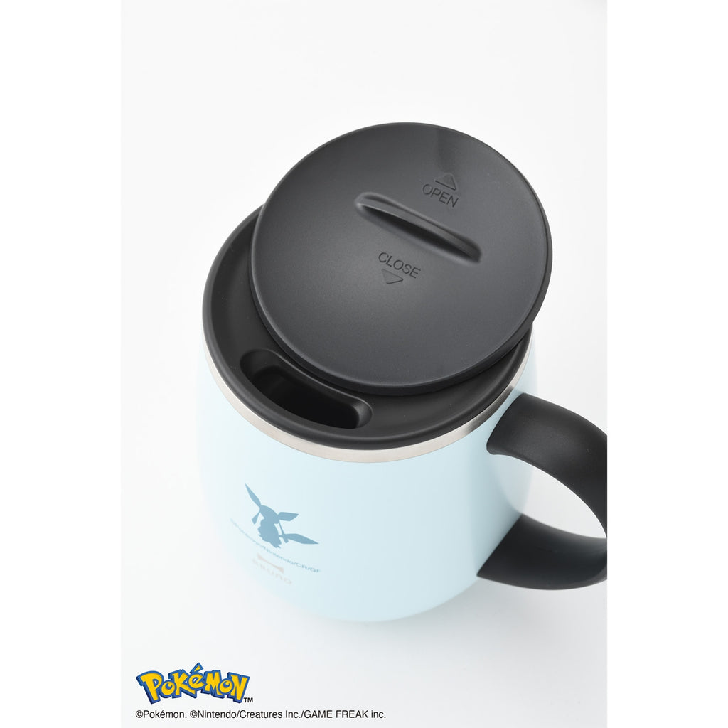 [BRUNO] Eevee Friends Stainless Steel Mug Short with Lid Blue Glaceon