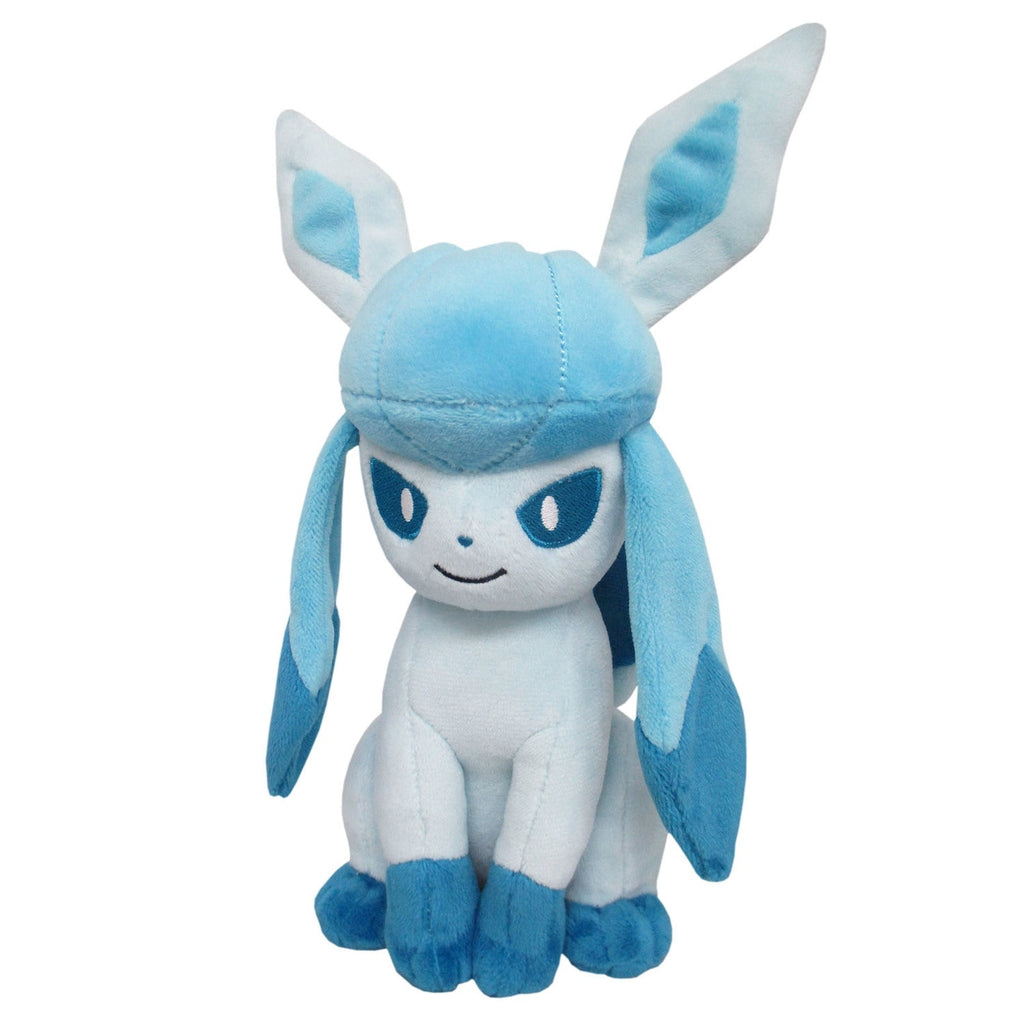 Authentic Glaceon stuffed toy from Japan, detailed Pokemon features
