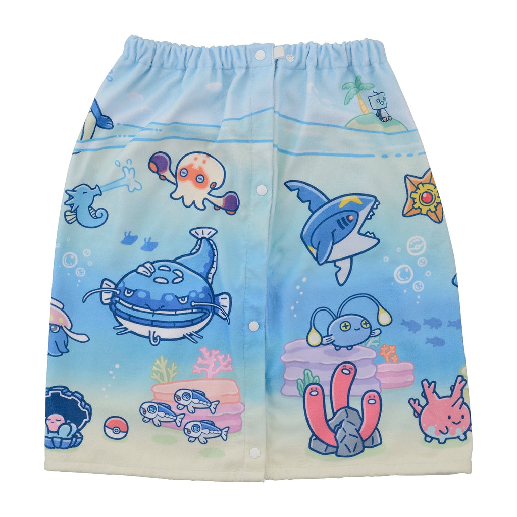Authentic Japanese Pokemon Diving Kids pool towel with fun design details