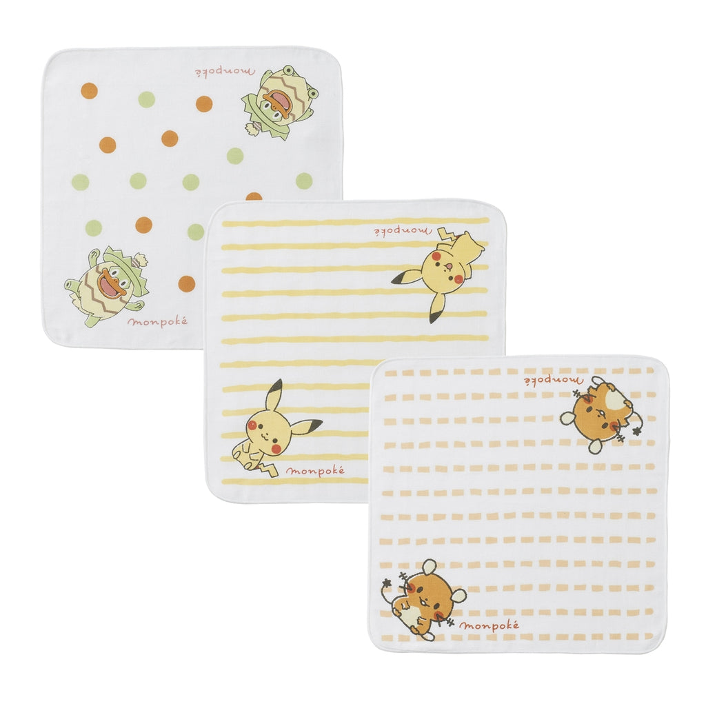 Monpoke Gauze Handkerchief 3P GN