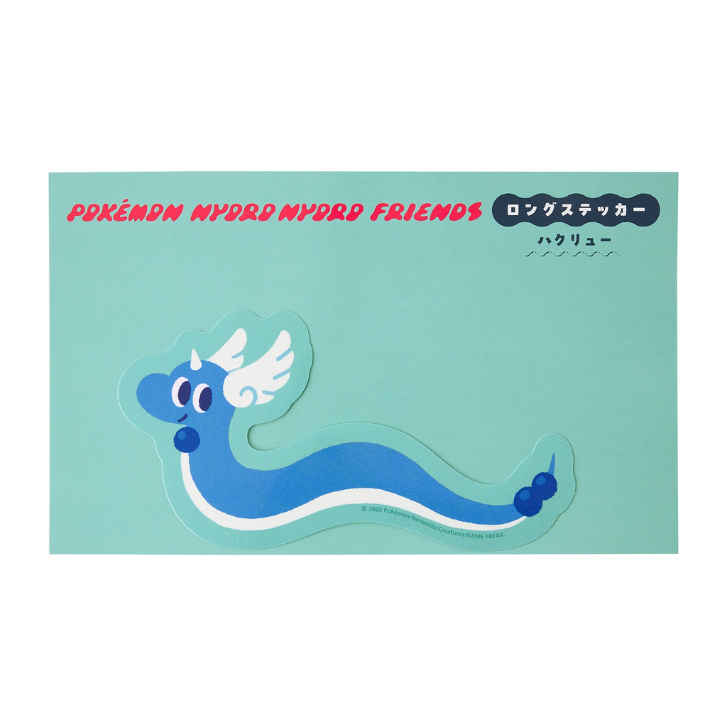 Long sticker POKÉMON NYORO NYORO FRIENDS Hakuryu with Dragonair design from Japan