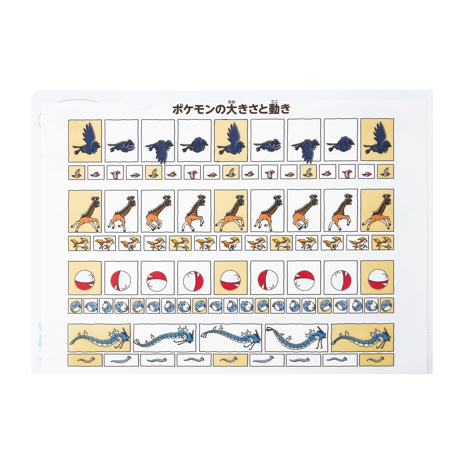 A4 clear file Pokemon ecology encyclopedia moving