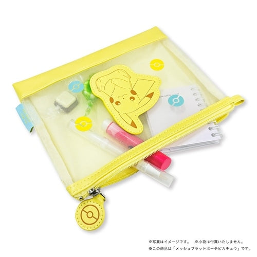 Mesh flat pouch pastel Pikachu