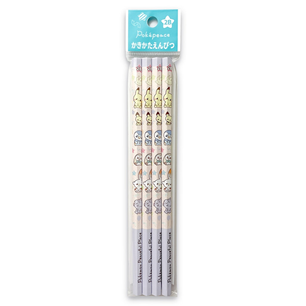 Kakikata Pencil 2B 4 pack Pokepiece from Japan, featuring Charmander design