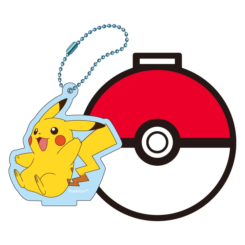 Pikachu keychain with official artwork from Japan, featuring Electric-type Mouse Pokemon