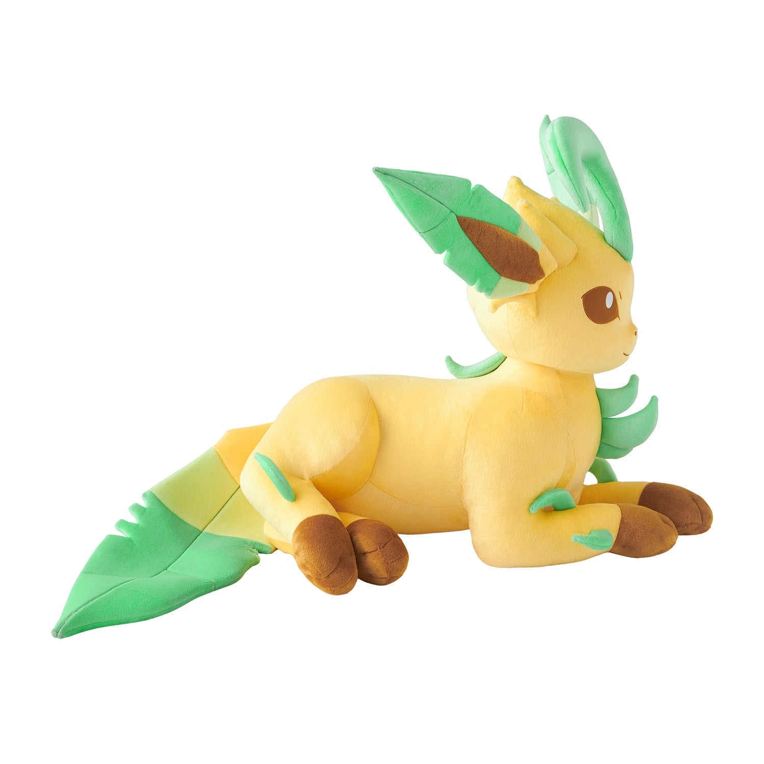 Life-size Leafeon plush from Japan, perfect for collectors