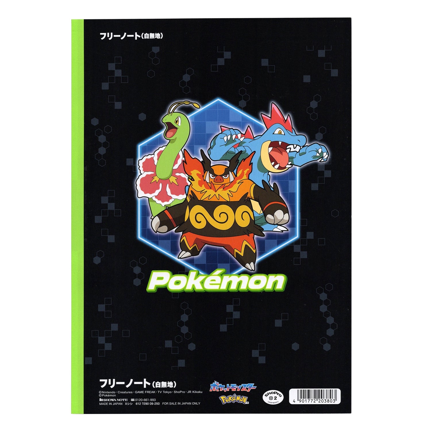 Authentic Japanese Pokemon notebook with intricate details from Japan