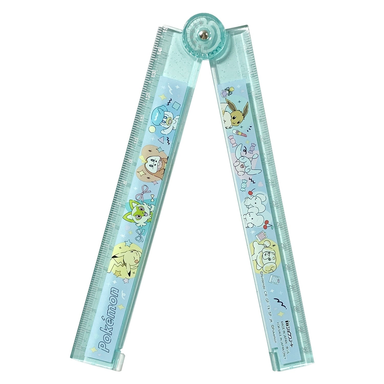Authentic Japanese Pokemon Folding Ruler with official logo and character design from Japan
