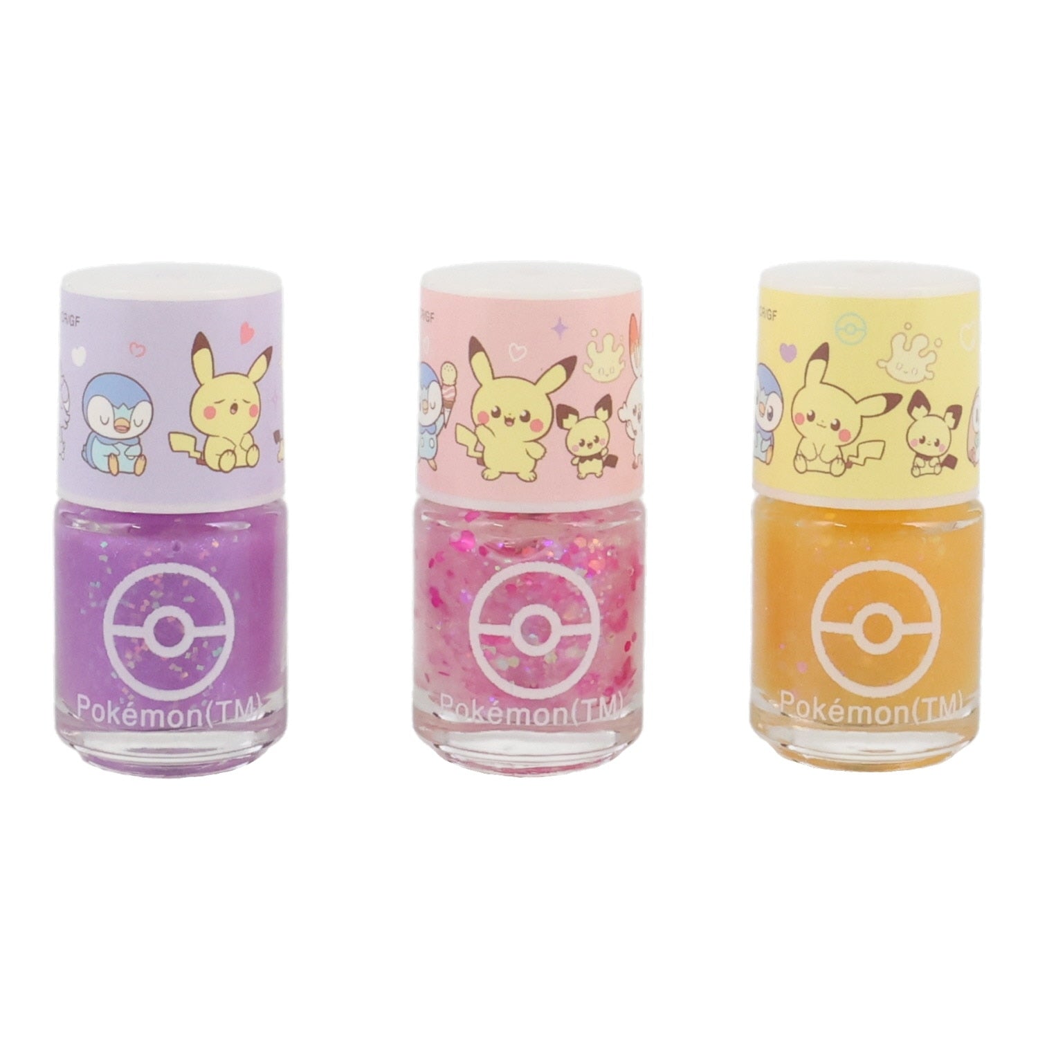 Set of 3 removable nail polish <Pokepiece PK>
