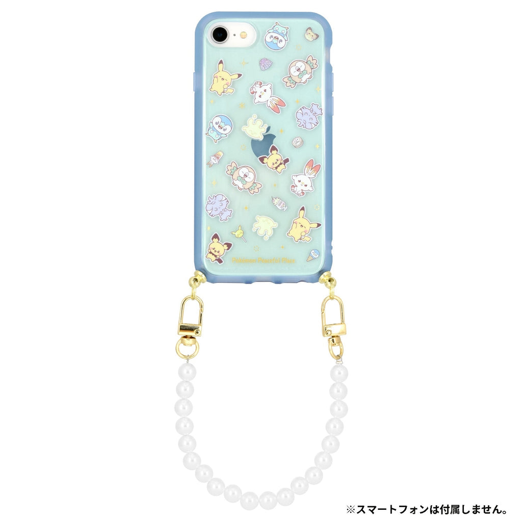 Pokepiece IIIIfit Strap_Pearl Compatible case for iPhone SE (3rd/2nd generati...