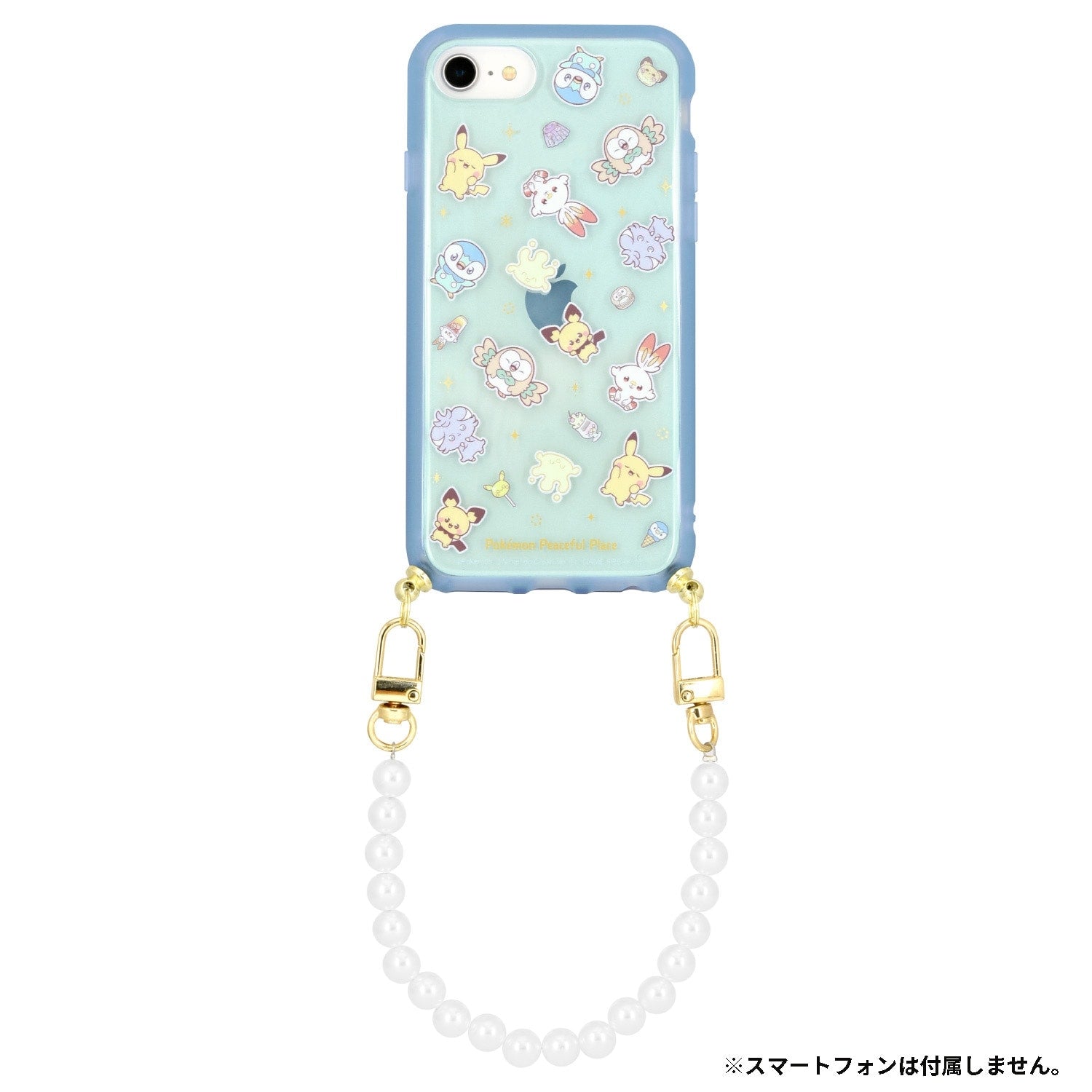 Pokepiece IIIIfit Strap_Pearl Compatible case for iPhone SE (3rd/2nd generati...