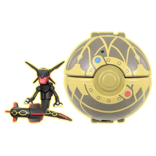 Pokedelze Black Rayquaza figure, Ancient Monster Ball design, Japan import