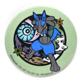 Lucario Paper-cut Series Glitter Can Badge from Japan, featuring official artwork