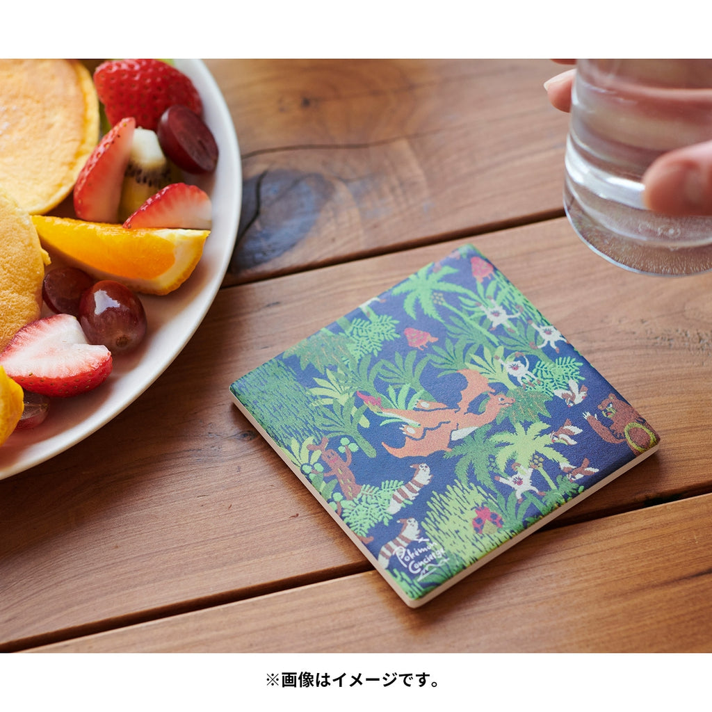 Set of 2 water-absorbing coasters with dolomite Pokemon Concierge