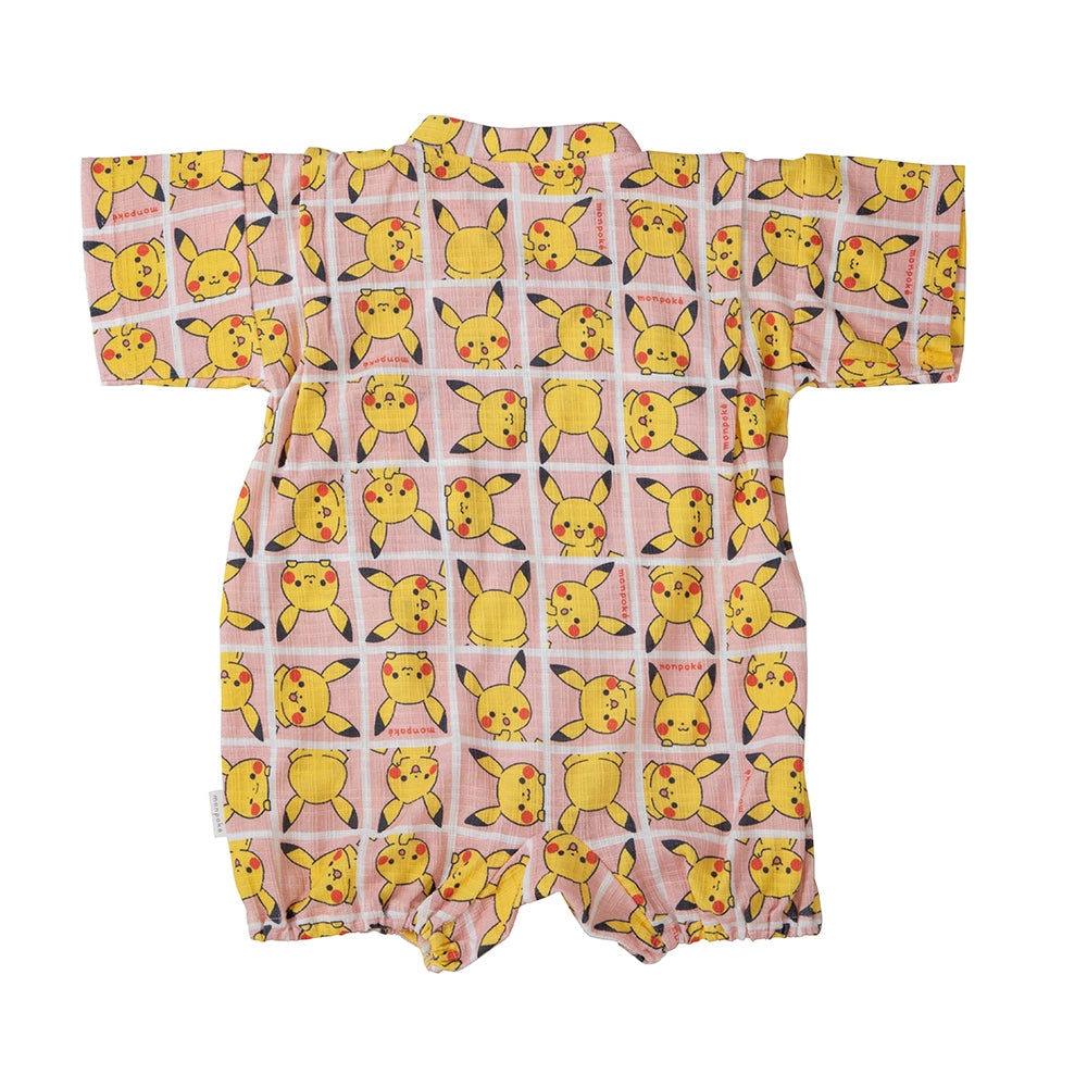 Monpoke Pikachu Hello Pattern Jinbei Combination Pink