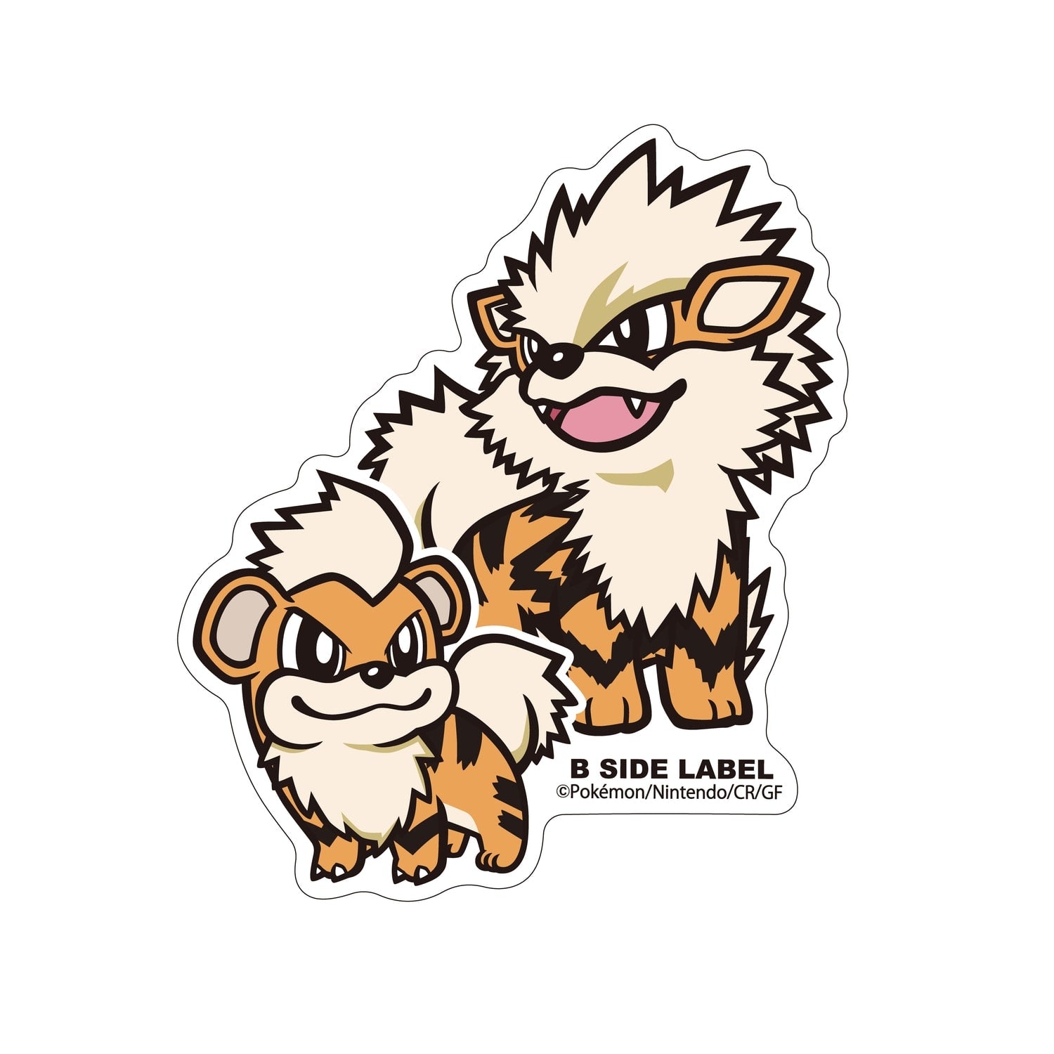 B-SIDE LABEL Pokemon Sticker Guardy & Windy from Japan, featuring colorful characters